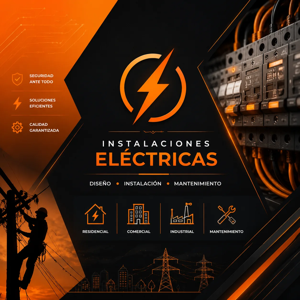 Técnico electricista Jorge realizando trabajos eléctricos en Piriápolis